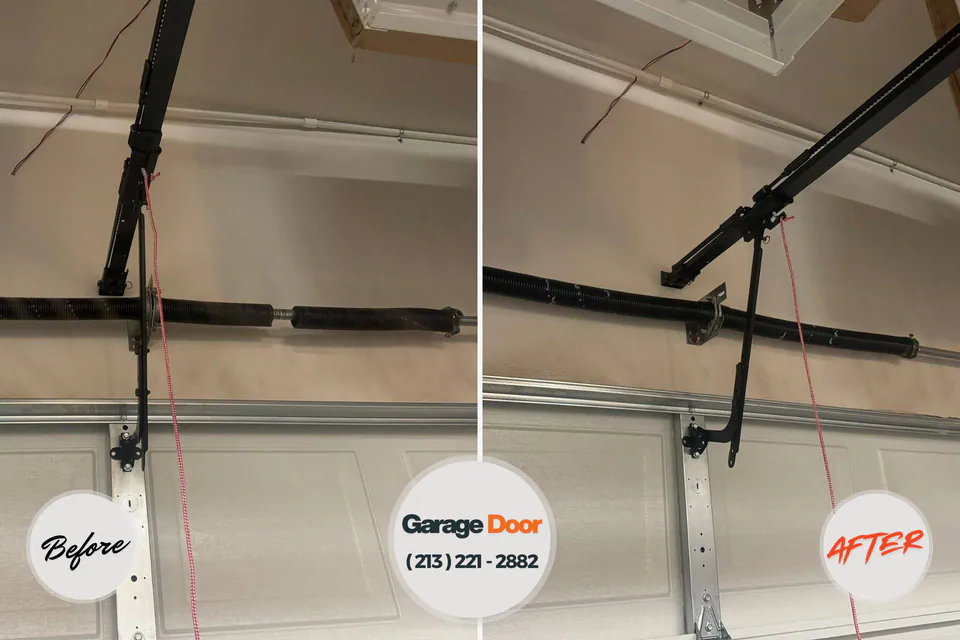 Before and after: garage door repair Plain View, NC